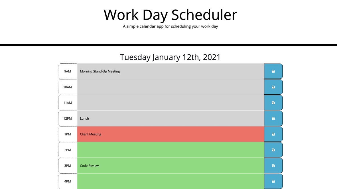 photo of scheduler app